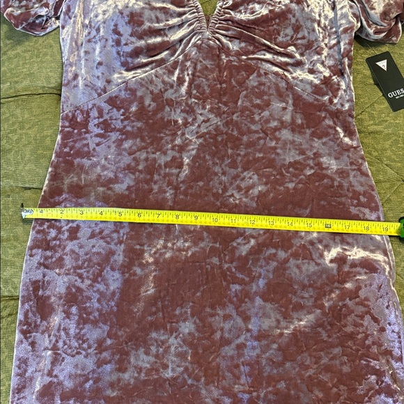 Guess mauve Velvet Ruched Dress - Picture 11 of 11